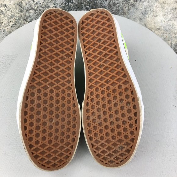 Vans Unisex 7M 8.5W Old Skool Flame Black Green Leather Low Top Lace-Up Sneakers - Picture 9 of 13